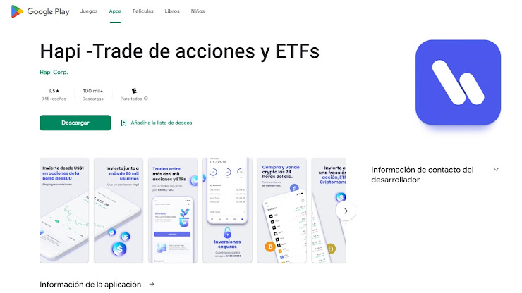 Hapi, app para invertir