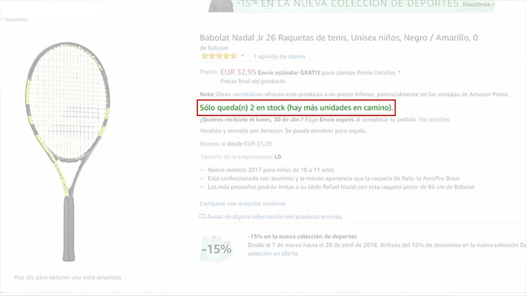 Escasez - truco psicológico para vender más