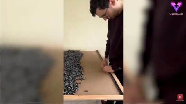 El Sumario - Mira cómo una pareja construyó un retrato del Rey Carlos con dados Artistas - Dados