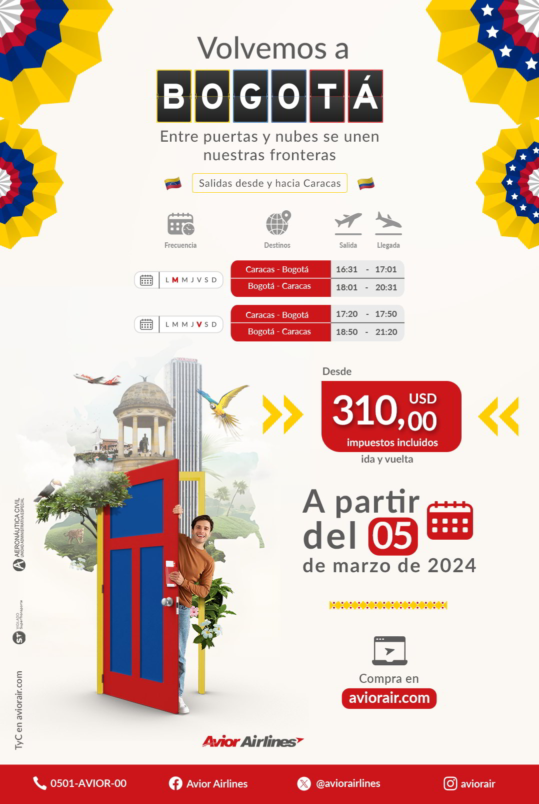 imagen - Avior - Vuelos Caracas/Bogotá/Caracas