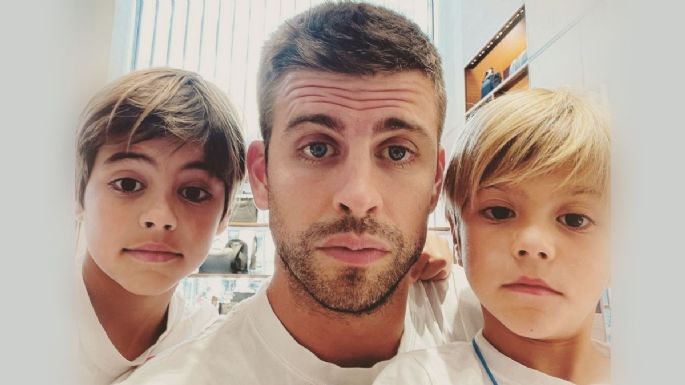 Gerard Pique y sus hijos en Navidad