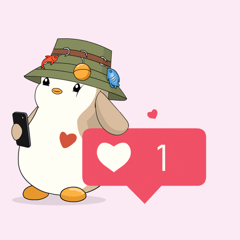 Pingüino ilustrado viendo que funcionaron los consejos de la guía creativa de TikTok.- Blog Hola Telcel.