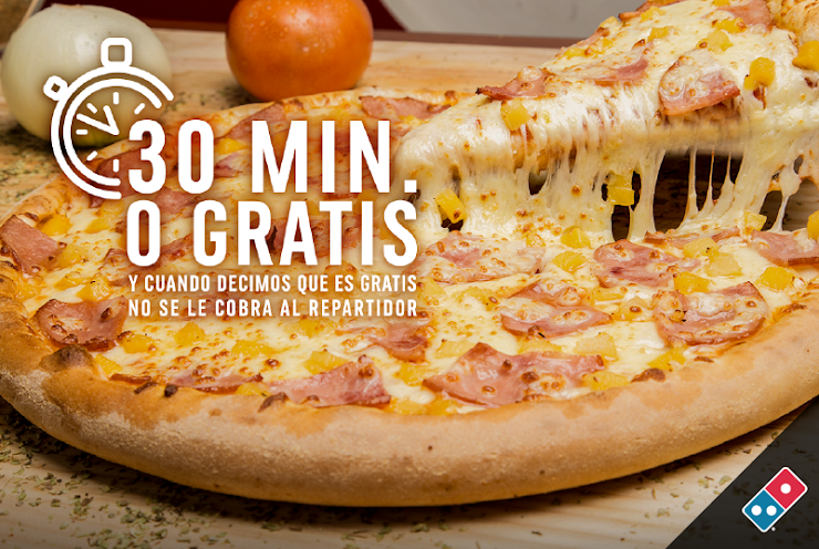 Pizza gratis de Domino's 30 minutos