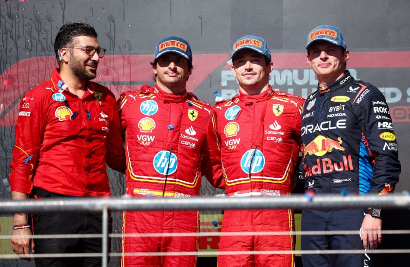 Leclerc se impuso y Ferrari logró doblete con Sainz en Austin
