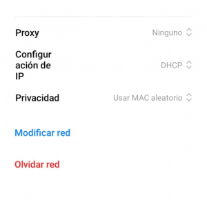 Olvidar red en Android Pantalla que muestra cómo olvidar una red en Android.- Blog Hola Telcel