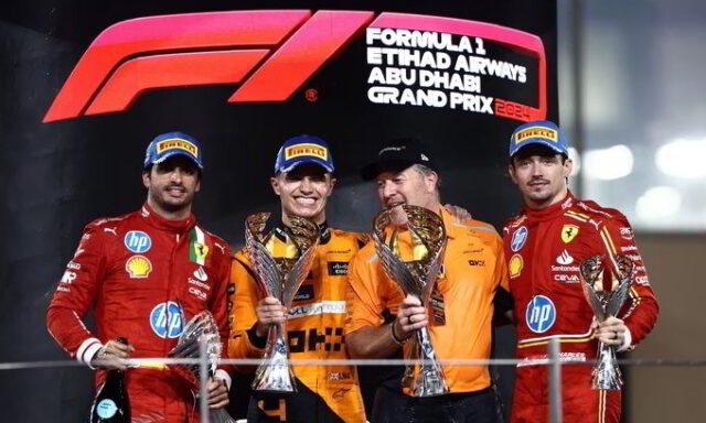 El Sumario - Lando Norris escaló en la F1; McLaren ganó el Mundial de Constructores Podio - Referencial - Red social X - @ElDeportivoLT
