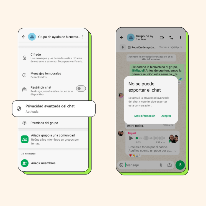 Cómo activar la 'Privacidad Avanzada del chat' en WhatsApp.- Blog Hola Telcel