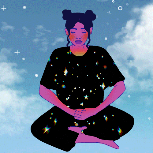 Mujer conociendo el universo gracias a las sesiones de meditación que tuvo con una de las tres diferentes apps para meditar.- Blog Hola Telcel 